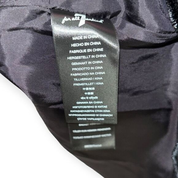 7 FOR ALL MANKIND OneShoulder Metallic Mini Dress In Black Size XL NEW - Picture 15 of 16